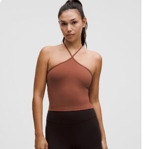 lululemon ancient copper * - vneck cropped top
